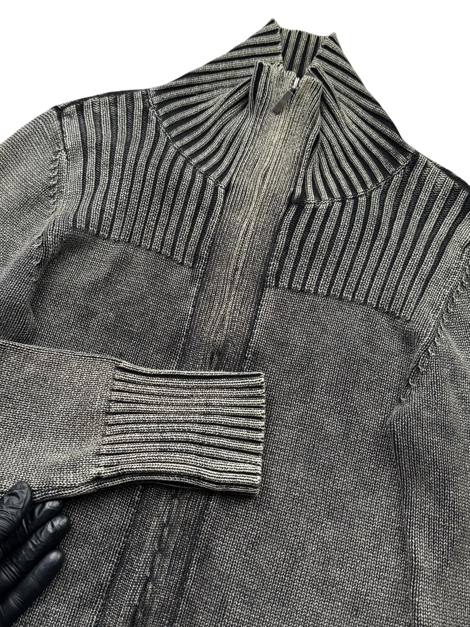 Vintage Y2K Ribbed Sweater With Full Zip(V281) Size M / US 6-8 / IT 42-44 - 2 Thumbnail