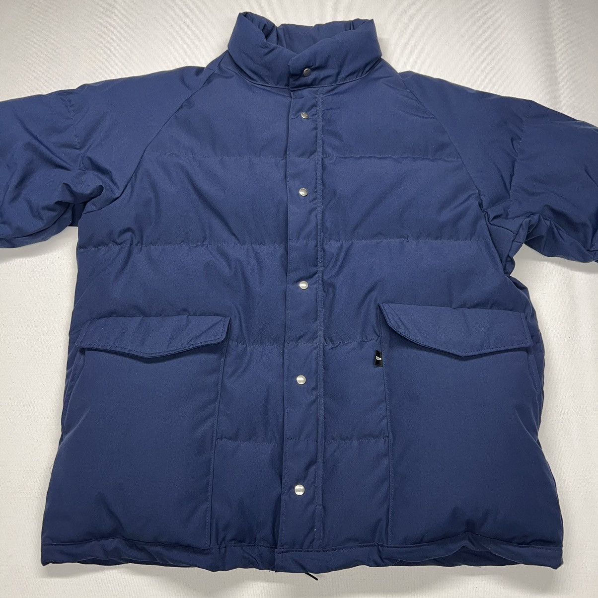 Vintage VTG 10X Down Jacket Blue Puffer Coat Zip Pocket Work Retro Size US XL / EU 56 / 4 - 2 Thumbnail