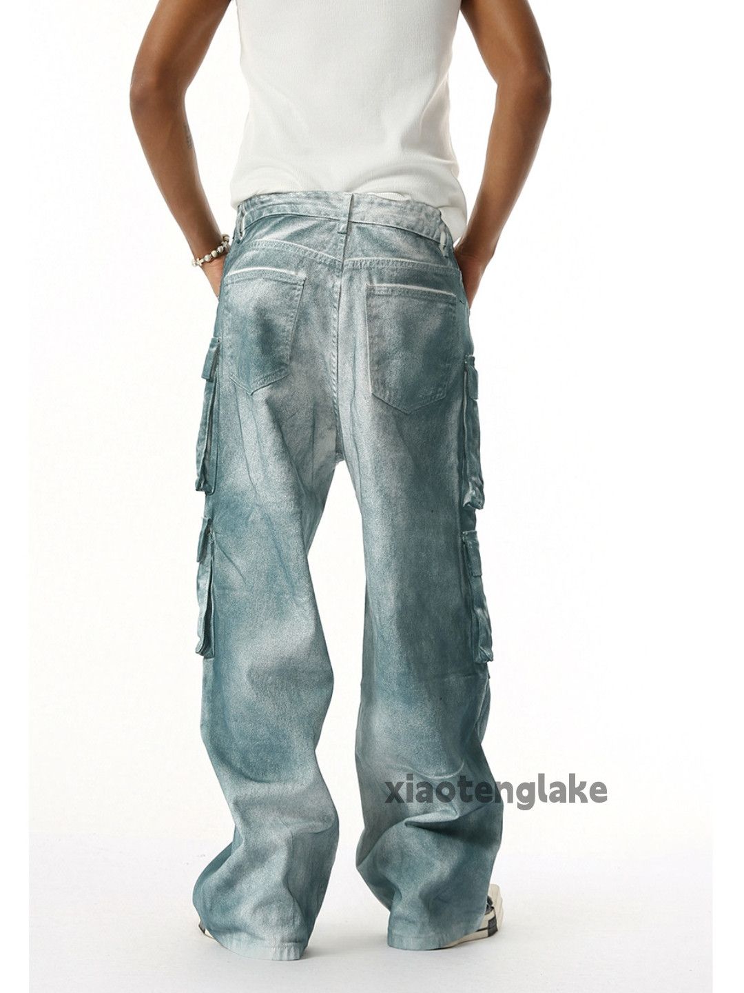 Jean × Vintage Unisex washed faded cleanfit yuppie y2k cargo pants Size US 32 / EU 48 - 3 Thumbnail