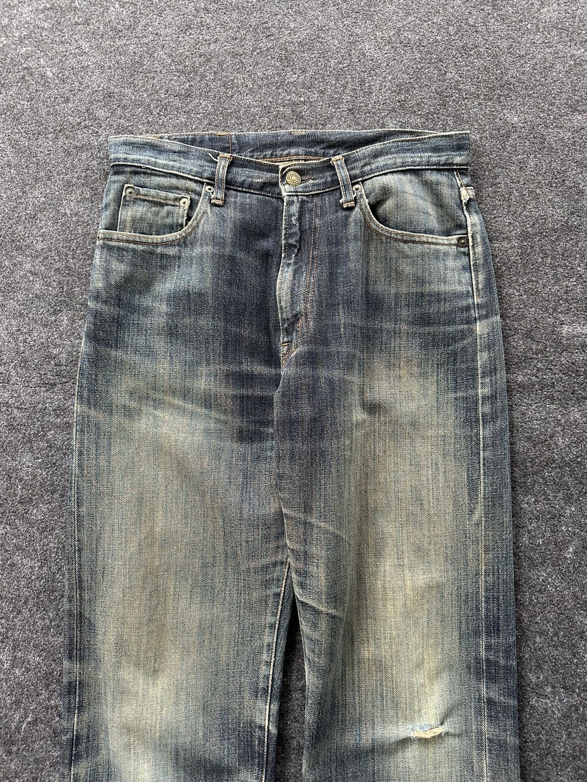 Edwin Vintage Gold Rush Faded Wash Distressed Denim 31x33 D195 Size US 31 - 3 Thumbnail