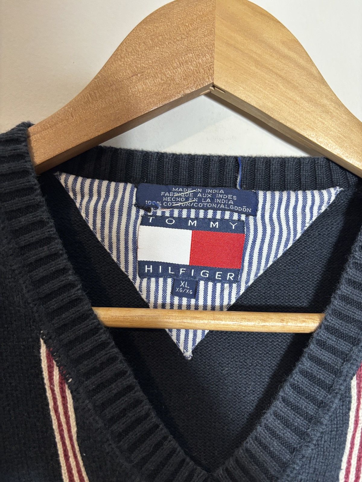 Tommy Hilfiger Vintage Y2K Tommy Hilfiger Sweater Vest Striped Preppy XL Size US XL / EU 56 / 4 - 2 Thumbnail