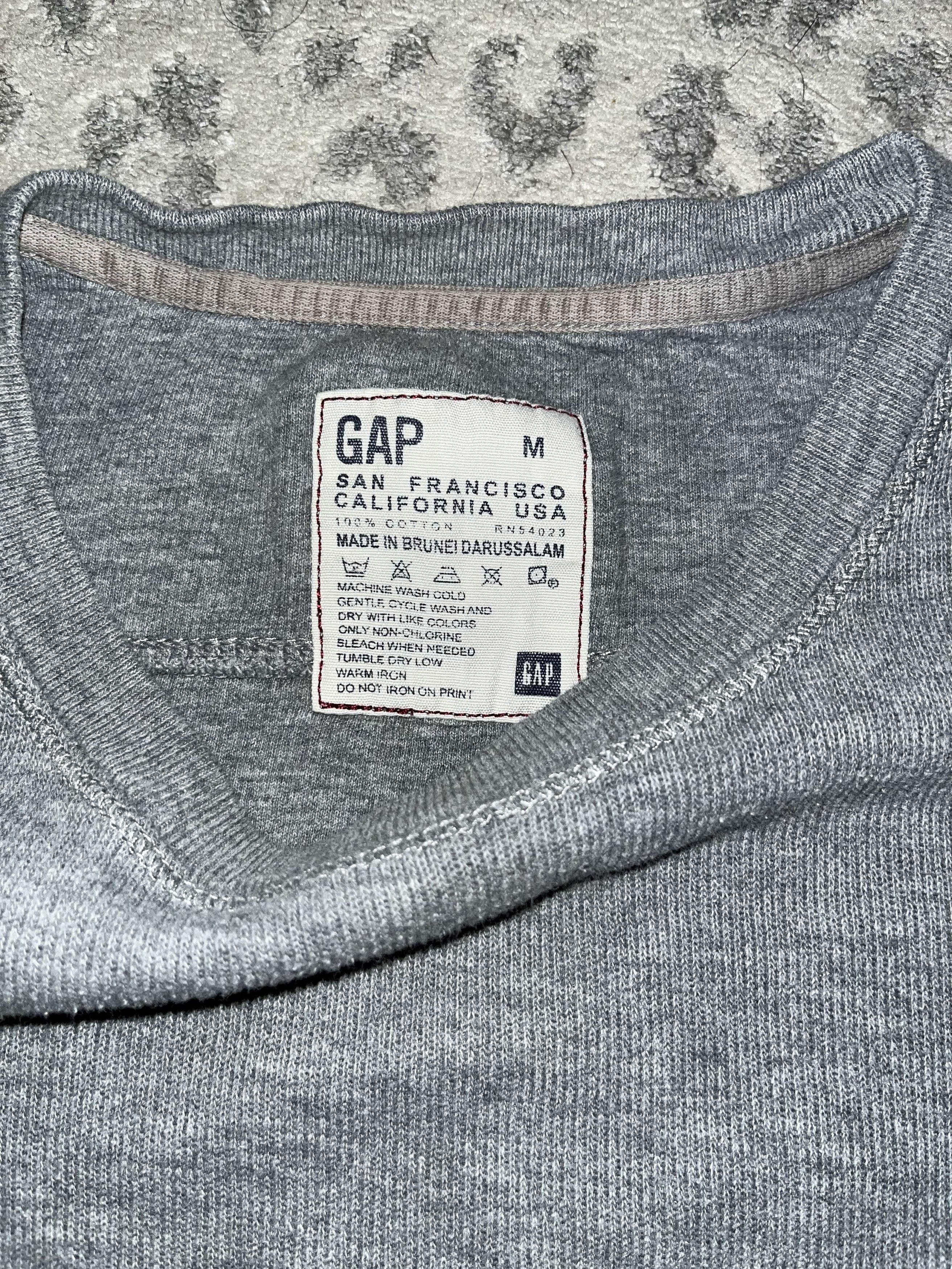 Gap × Vintage Y2K Gap Ribbed Gray Sweatshirt Size US M / EU 48-50 / 2 - 3 Thumbnail