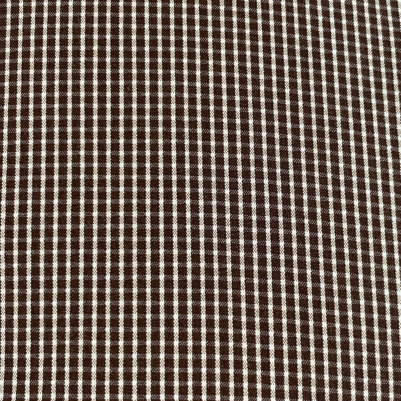 Dolce & Gabbana Brown White Gingham Cotton Spread Collar Long Sleeve Shirt Size US L / EU 52-54 / 3 - 2 Thumbnail