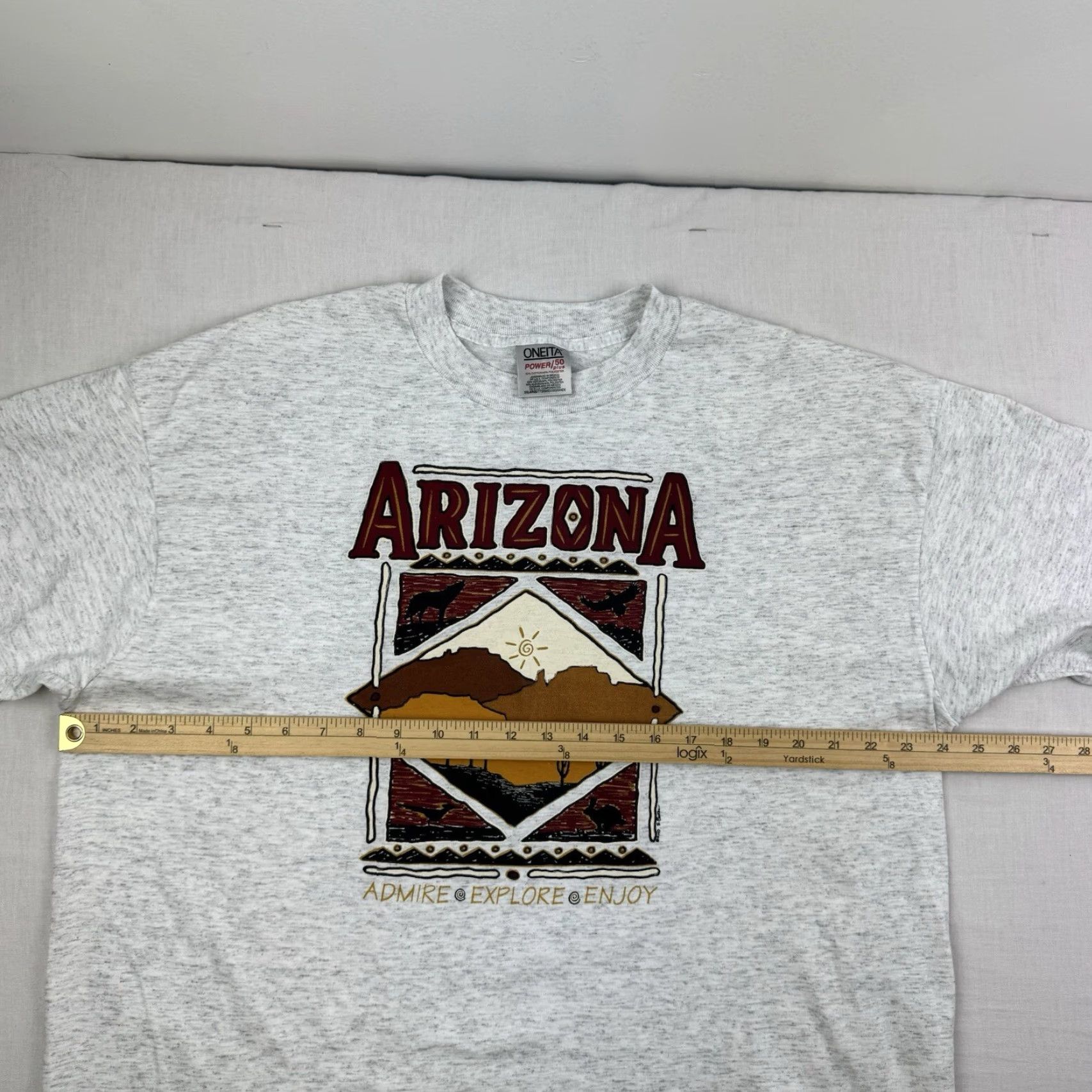 Vintage VINTAGE Arizona Nature T-Shirt Adult 2XL Gray Outdoor Desert 90s US Made Mens Size US XXL / EU 58 / 5 - 7 Thumbnail