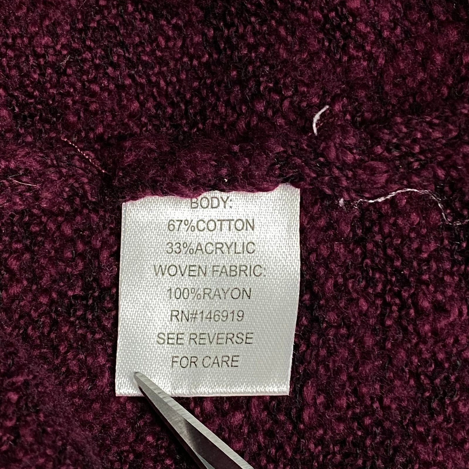 Other Cloud Chaser Marled Burgundy Black Slub Knit Shirt Large Size L / US 10 / IT 46 - 9 Thumbnail