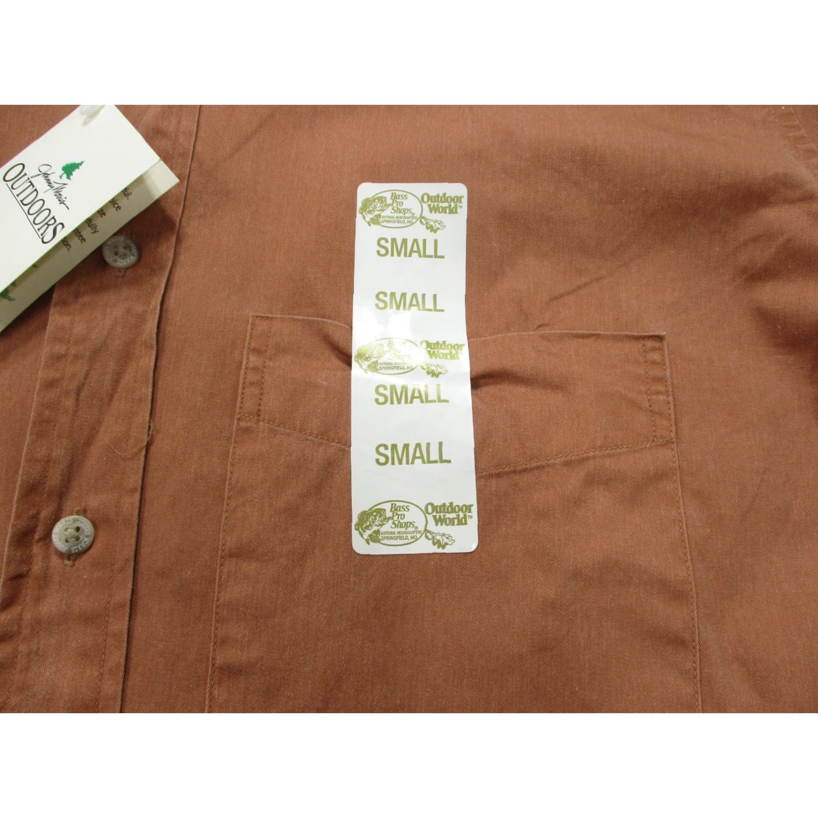 Vintage Johnny Morris Outdoors Shirt Mens Small Short Sleeve Cotton Button-Up New Size US S / EU 44-46 / 1 - 5 Thumbnail