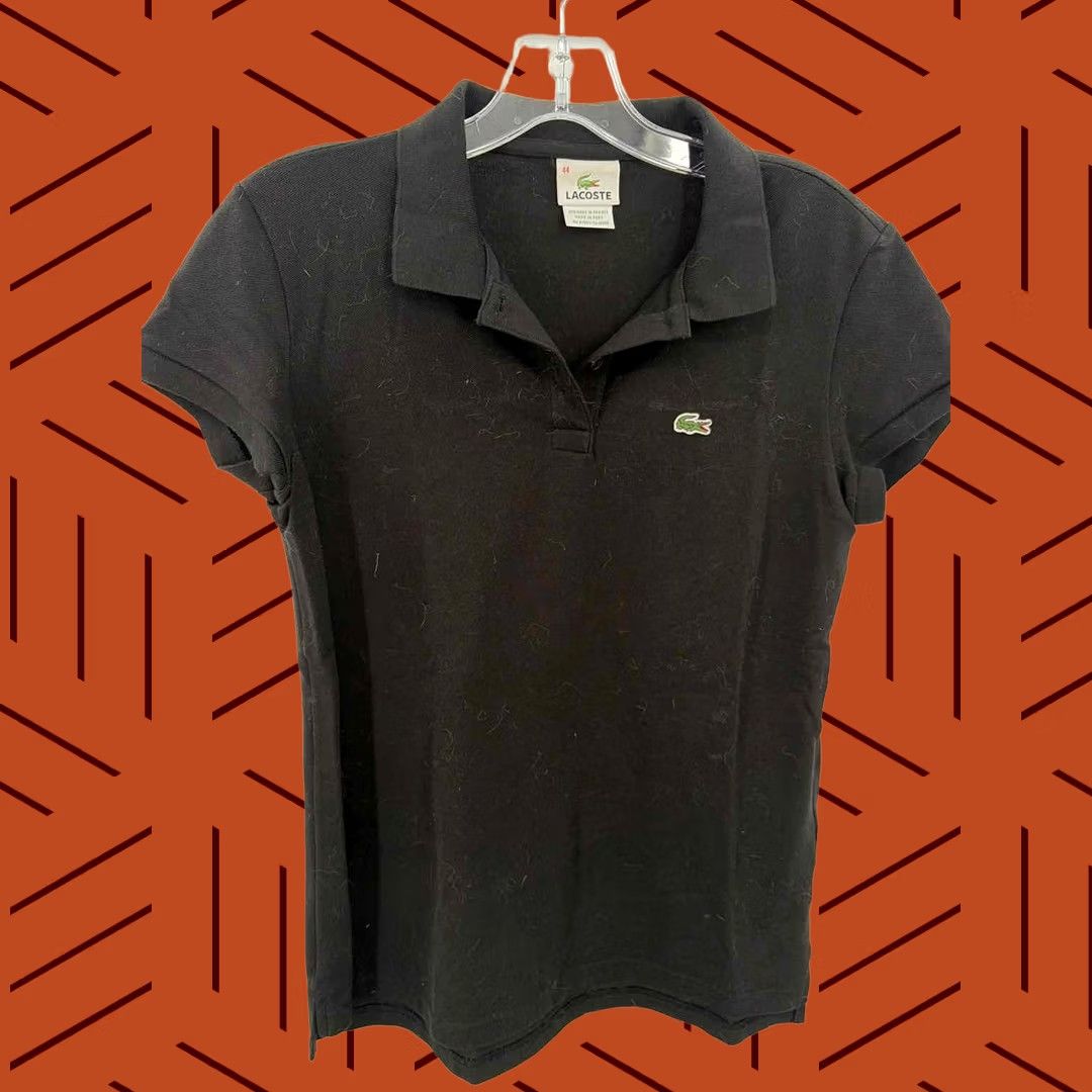 Lacoste Lacoste Black Polo Blouse Large Size L / US 10 / IT 46 - 1 Thumbnail