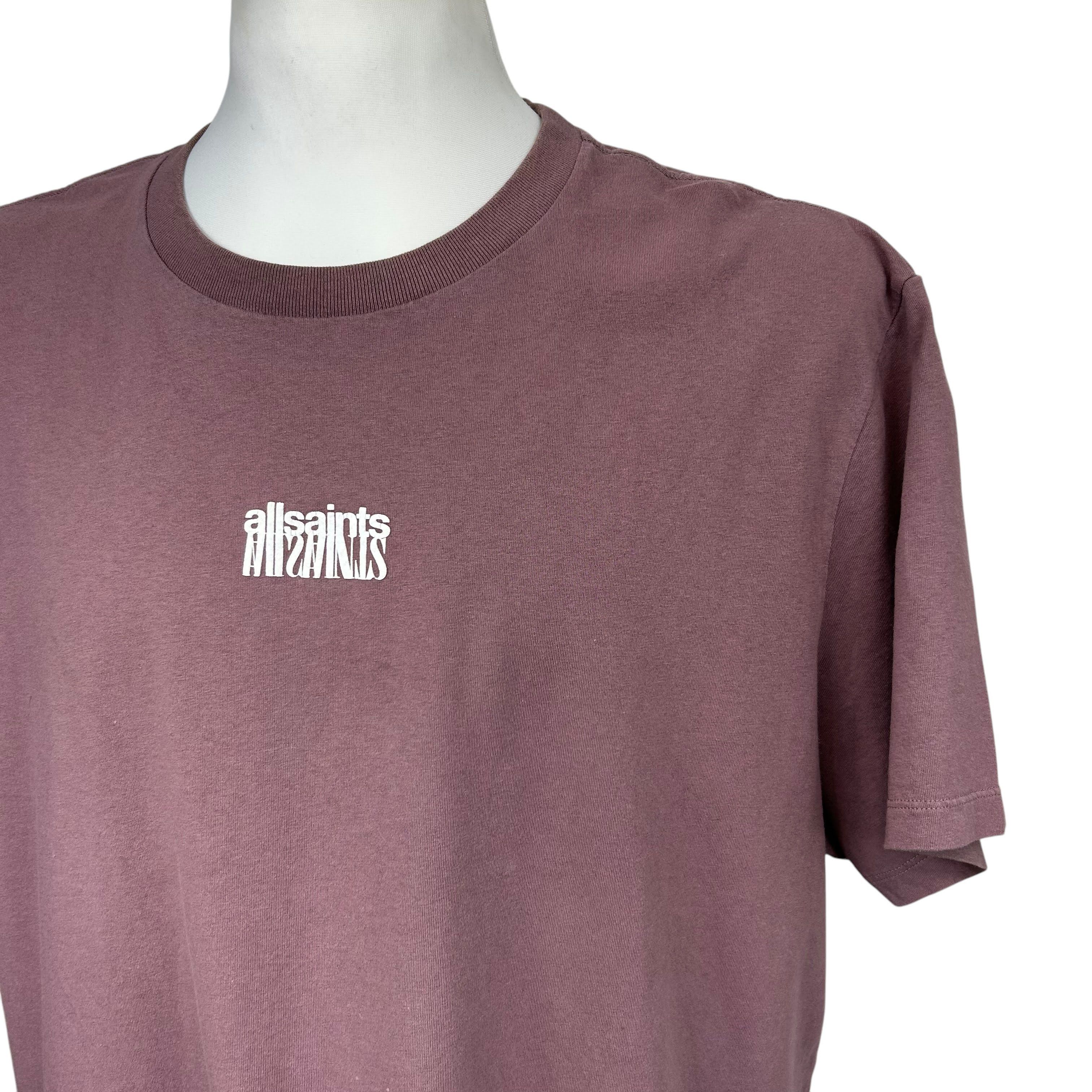 Allsaints Allsaints Maroon Red Refract Short Sleeve T-shirt Cotton L Size US L / EU 52-54 / 3 - 3 Thumbnail