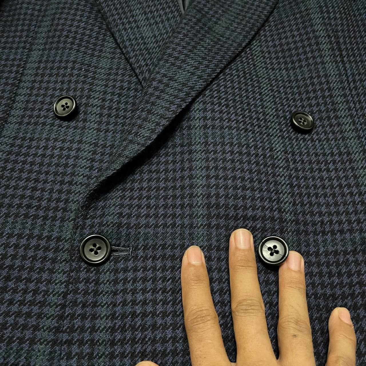 Burberry Vintage Burberry Houndstooth Blazer Double Breasted Wool Size US M / EU 48-50 / 2 - 5 Thumbnail