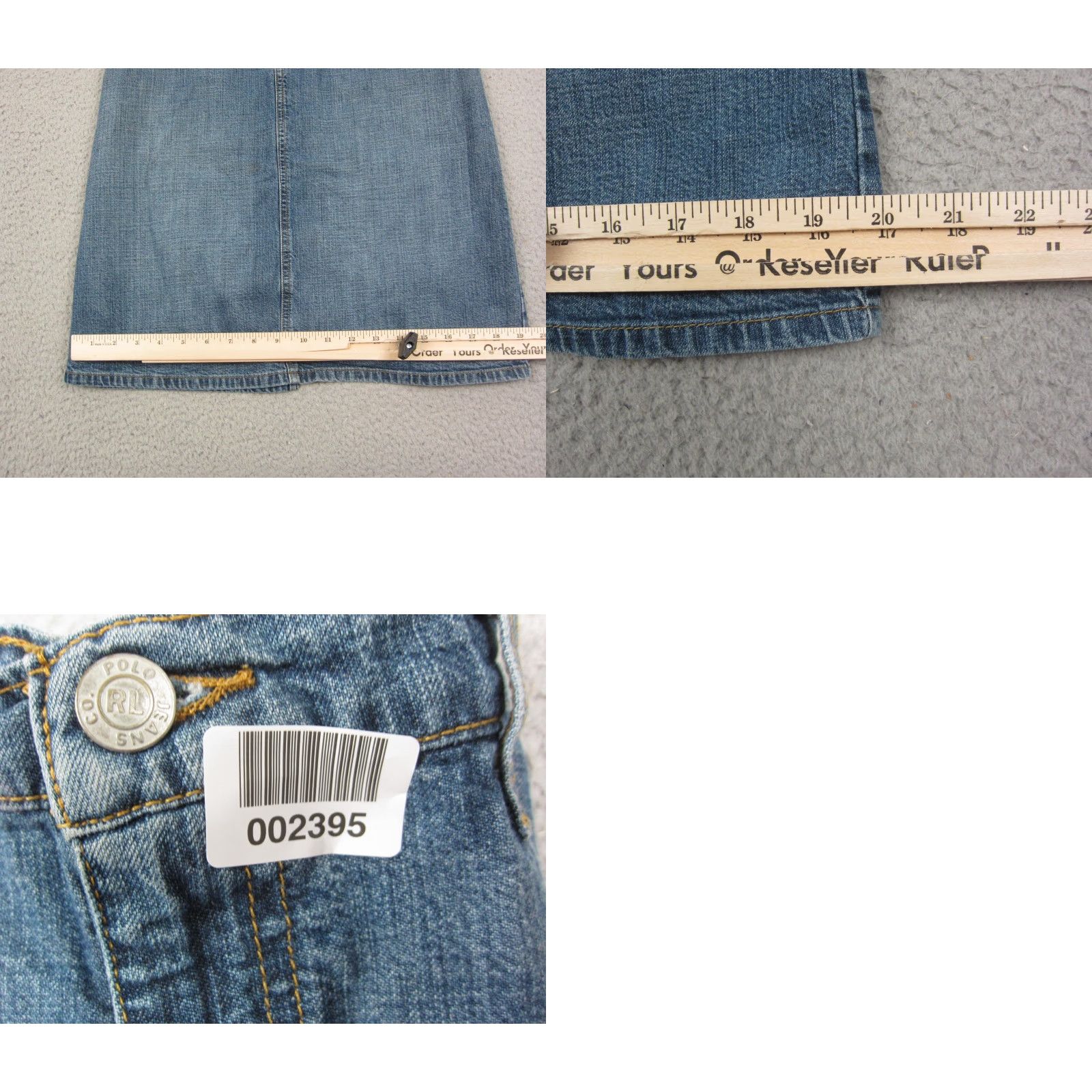 Ralph Lauren Vintage Ralph Lauren Polo Jeans Skirt Womens Sz 4 Blue A-Line Denim Back Slit Size 27" / US 4 / IT 40 - 9 Thumbnail