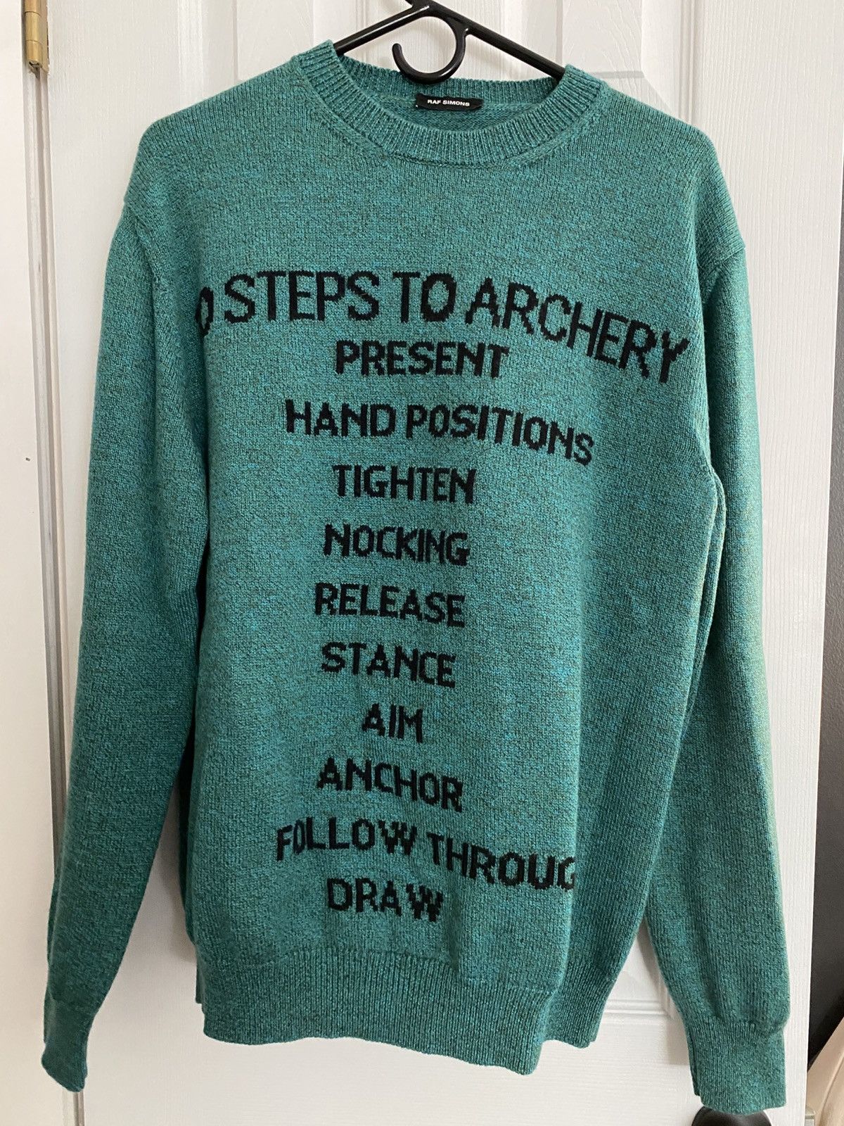 Raf Simons Raf Simons “10 Steps to Archery” Wool Sweater Size US L / EU 52-54 / 3 - 1 Thumbnail