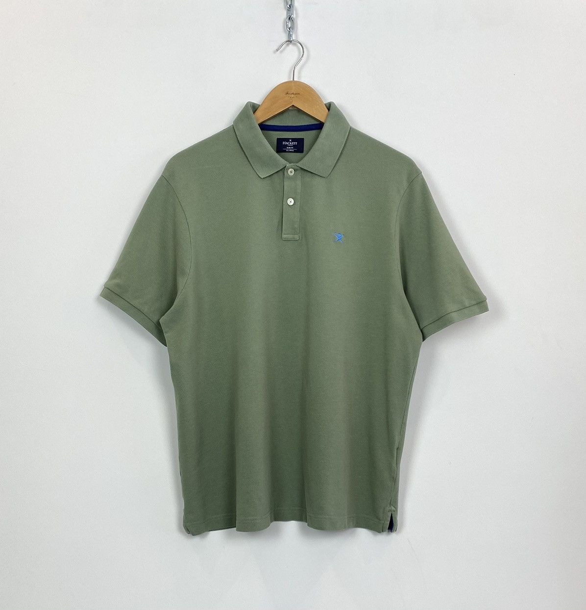 Pretty Green Hackett London Short Sleeve Slim Fit Polo Shirt Khaki Green Size US XXL / EU 58 / 5 - 1 Thumbnail