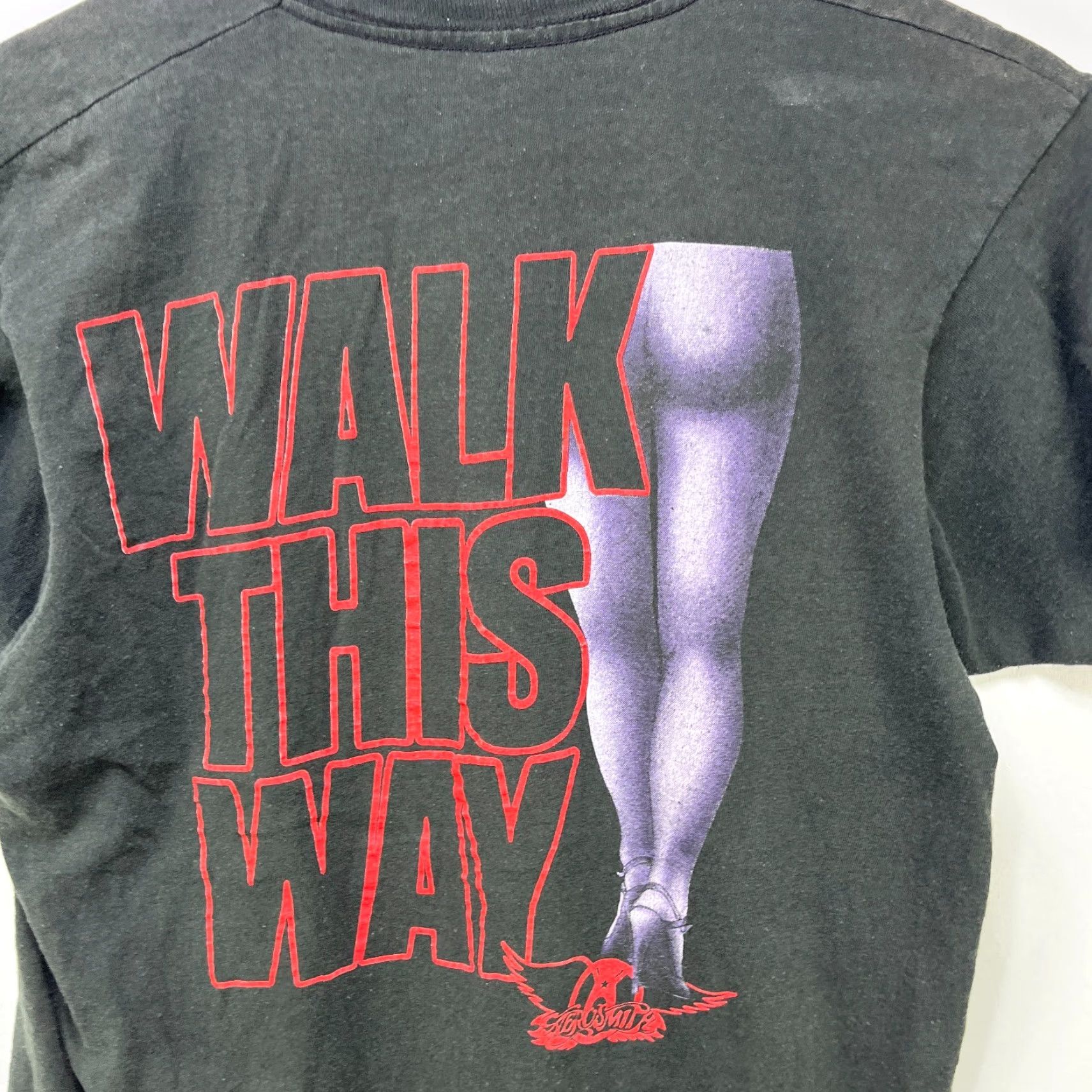Aerosmith VINTAGE Aerosmith Walk This Way T Shirt M 90s Black Skull Graphic Print Short Sleeve Crew Neck Mens Regular Size US M / EU 48-50 / 2 - 7 Thumbnail