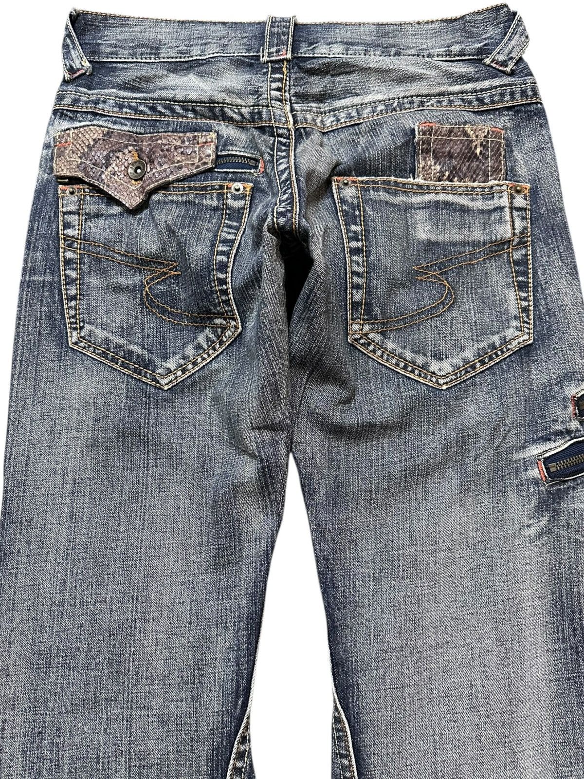 semanticdesign Vintage Semantic Design Flare Grunge Bondage Punk Denim Size US 30 / EU 46 - 7 Thumbnail