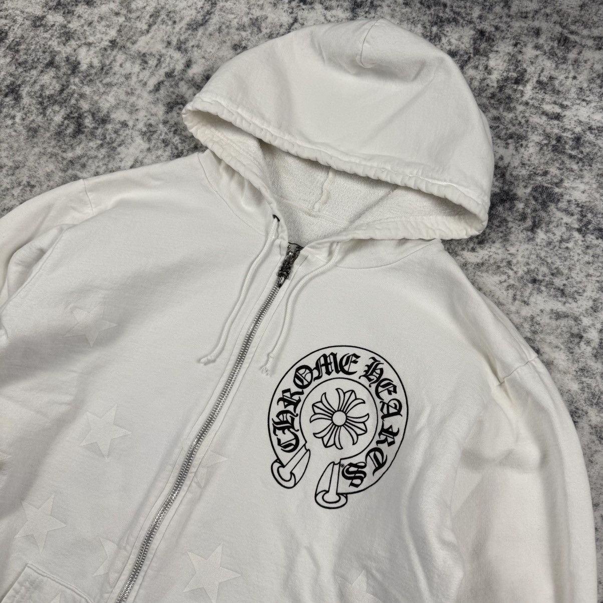 Chrome Hearts Chrome Hearts Vintage Horseshoe ‘White’ Zip Hoodie Size US L / EU 52-54 / 3 - 2 Thumbnail