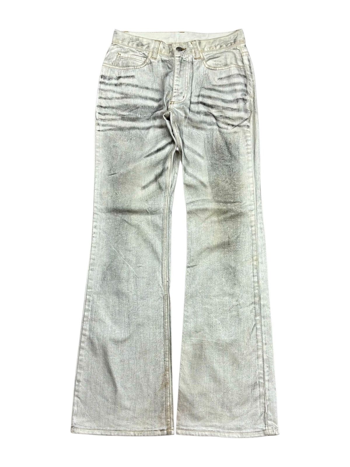 KMRii 2000s Atelier Sab - Whisker Flared Denim Pants Size US 28 / EU 44 - 1 Thumbnail