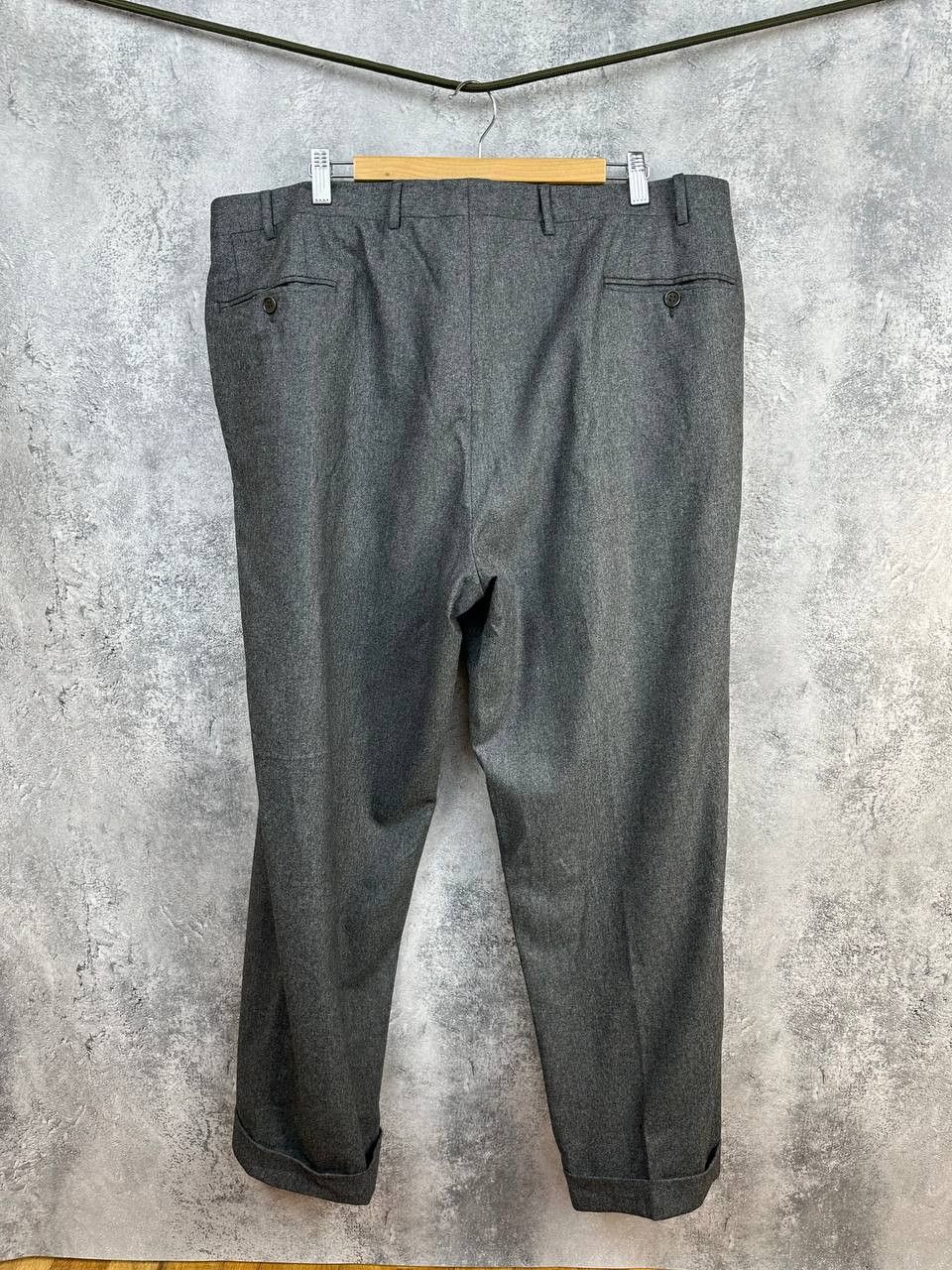 Canali RRP $650 Canali Wool Tailored Dress Trousers Grey Italy Size US 42 / EU 58 - 3 Thumbnail