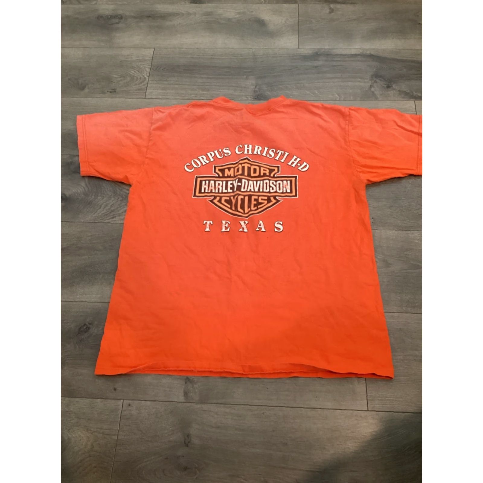 Harley Davidson VINTAGE Harley-Davidson Shirt XL Orange Motorcycle Mens Size US XL / EU 56 / 4 - 6 Thumbnail