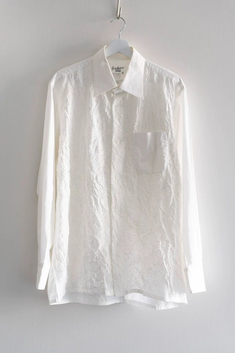 Yohji Yamamoto Yohji Yamamoto 06 SS stamen cutout shirt 2501-Nextarrow Size US L / EU 52-54 / 3 - 1 Thumbnail