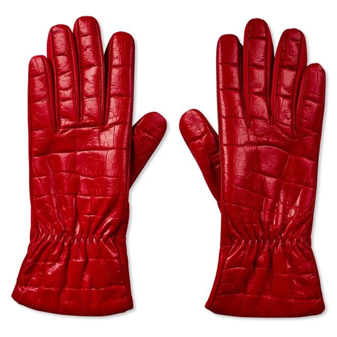 Bottega Veneta Bottega Veneta Bv Gloves in Red Size ONE SIZE - 1 Thumbnail
