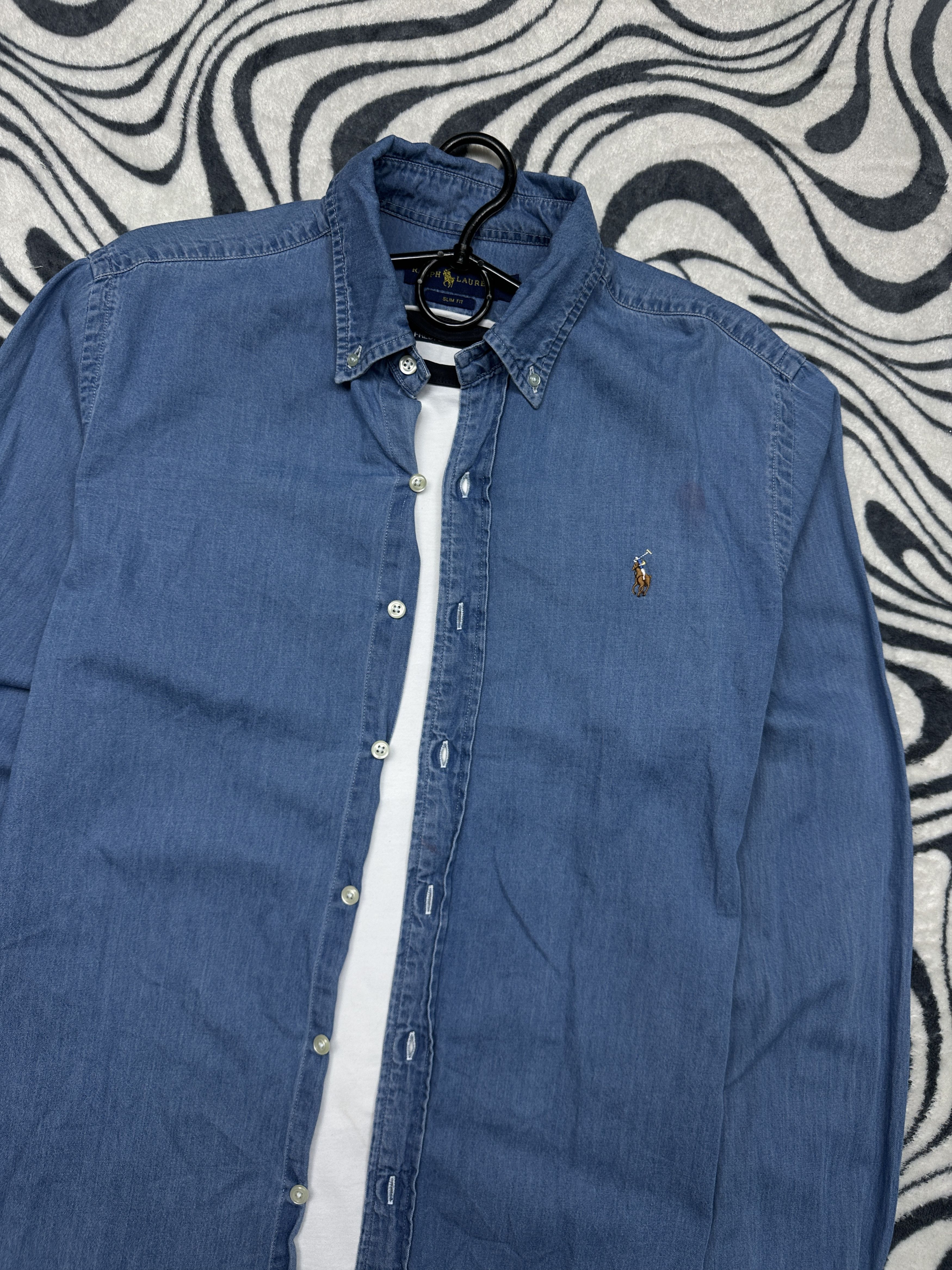 Polo Ralph Lauren Polo Ralph Lauren Vintage Mens Denim Shirt Y2K Size US L / EU 52-54 / 3 - 2 Thumbnail