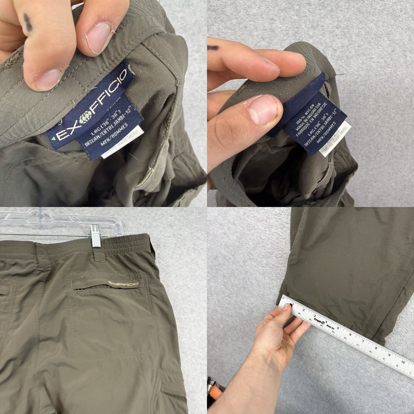 ExOfficio ExOfficio Mens Cargo Hiking Pants Brown Nylon Zip Off Convertible Shorts 36x32 Casual Travel Size US 36 / EU 52 - 8 Thumbnail