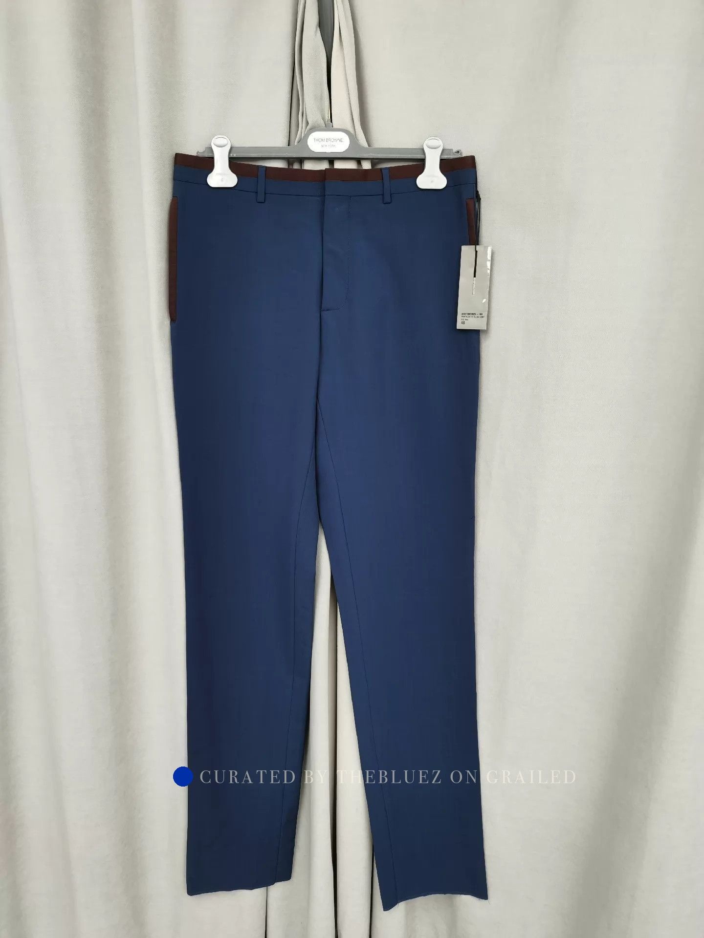 Dior Stylish Blue Wool-Mohair Blend Trousers Size US 32 / EU 48 - 1 Thumbnail