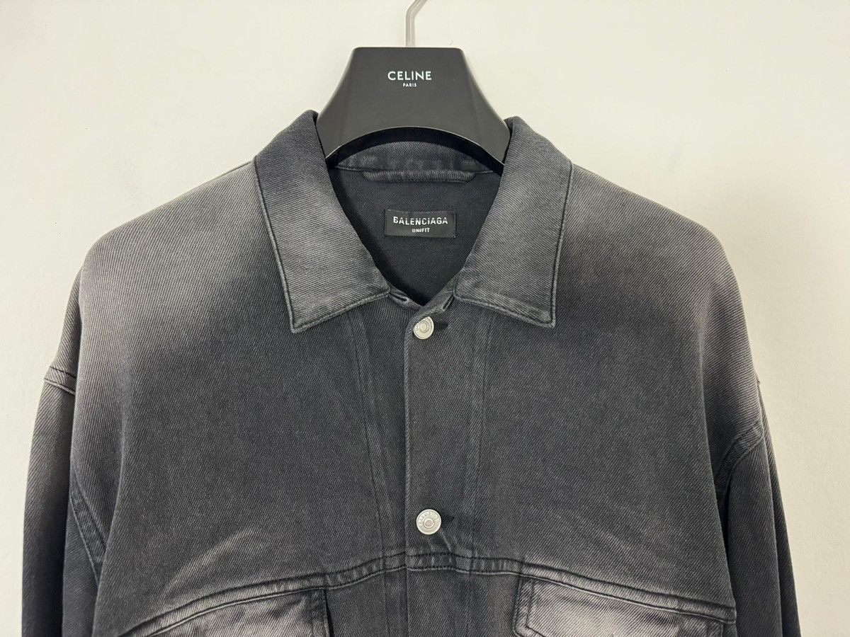 Balenciaga FW21 Denim Jersey Jacket Trucker Trompe L’oeil Size US M / EU 48-50 / 2 - 4 Thumbnail