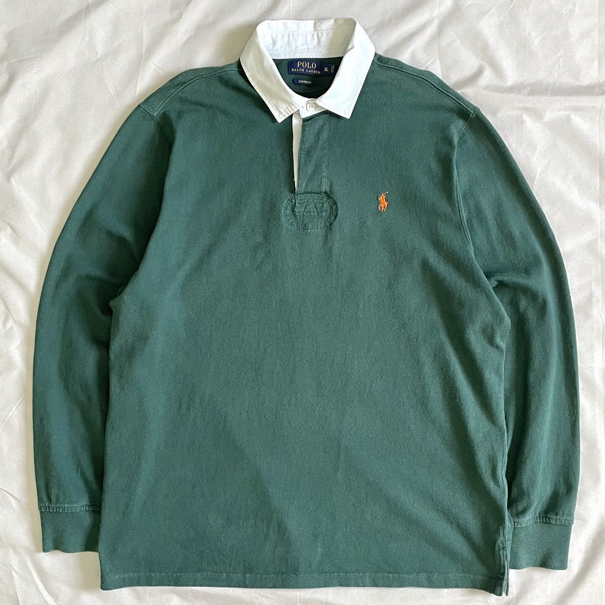 Polo Ralph Lauren Polo Ralph Lauren Rugby Shirt Green SizeXL Size US XL / EU 56 / 4 - 1 Thumbnail