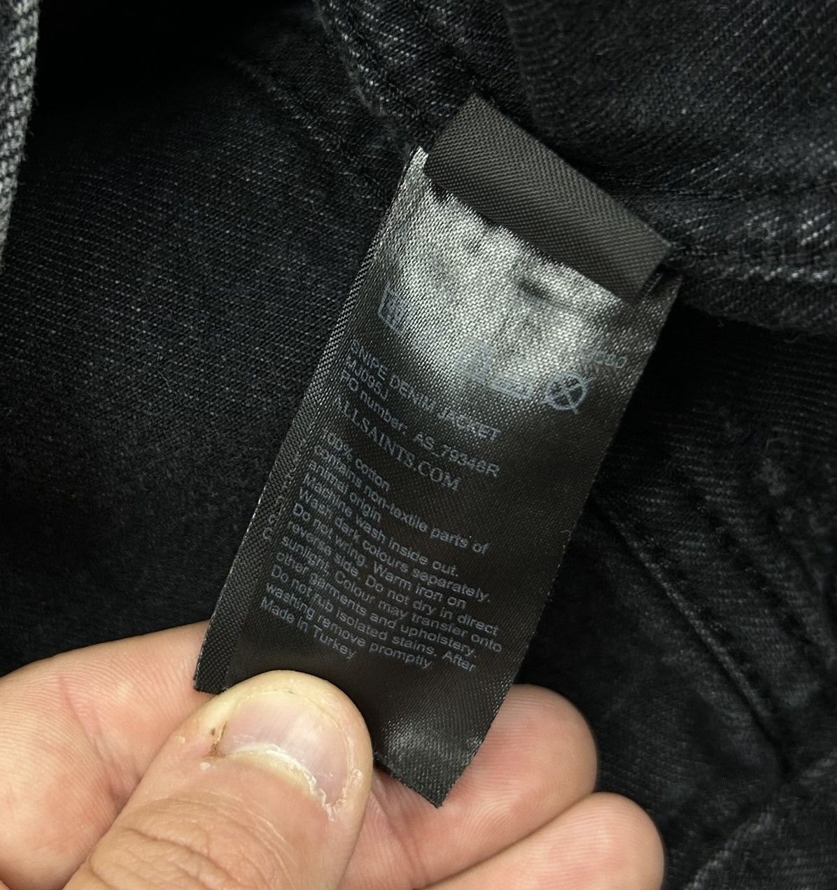 Allsaints AllSaints Men’s Snipe Denim Jeans Size M Graphite Black Size US M / EU 48-50 / 2 - 6 Thumbnail