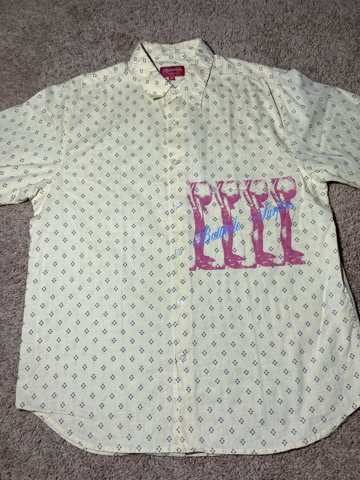 Supreme SS21 Supreme Butthole Surfers Shirt Yellow Album Music 2021 Size US M / EU 48-50 / 2 - 2 Thumbnail