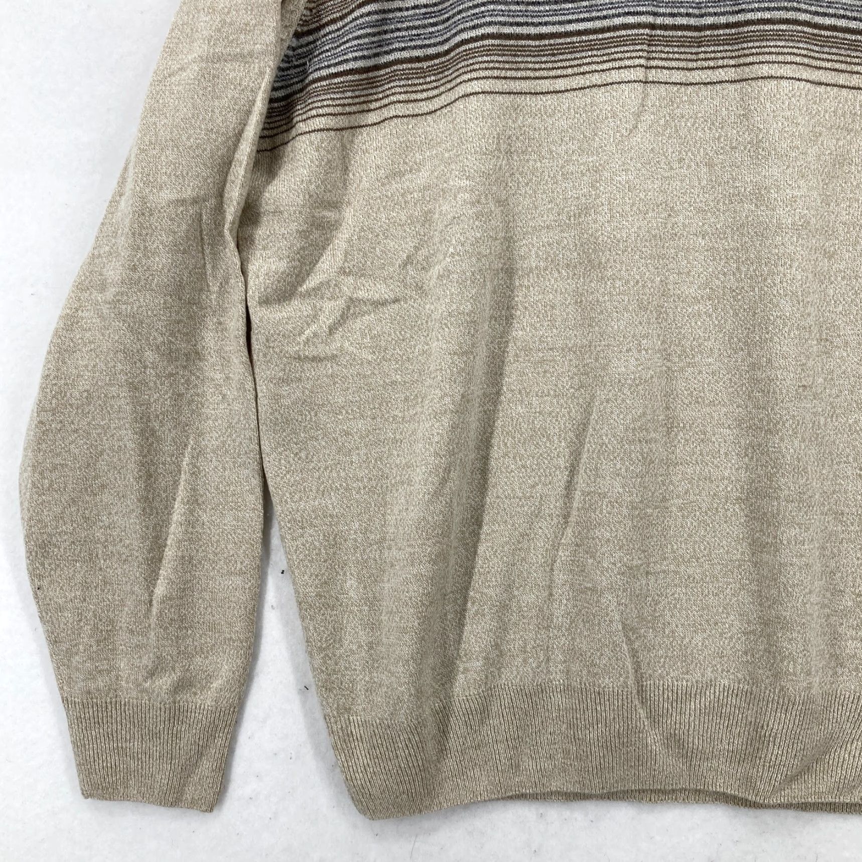 Dockers DOCKERS Sweater Mens XLT Beige Acrylic Striped Knit Casual NWT Big & Tall Pullover Crew Neck, Long Sleeve, All Seasons, Regular Fit, NWT Size US XL / EU 56 / 4 - 3 Thumbnail