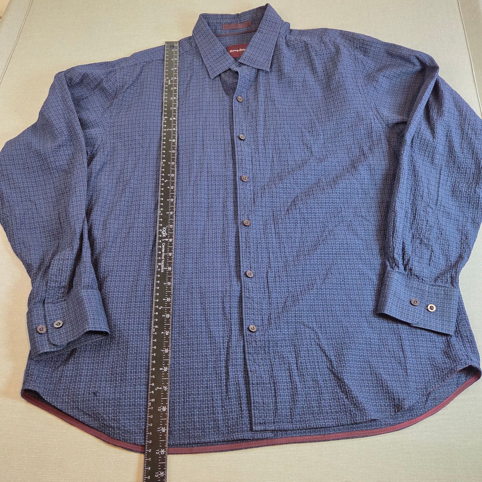 Tommy Bahama Tommy Bahama Blue Silk Cotton Shirt XL Textured Size US XL / EU 56 / 4 - 5 Thumbnail