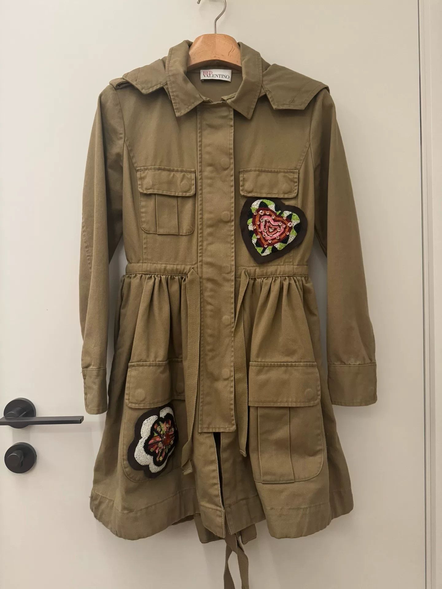 RED Valentino RED VALENTINO Beige Utility Coat Size XS / US 0-2 / IT 36-38 - 1 Thumbnail