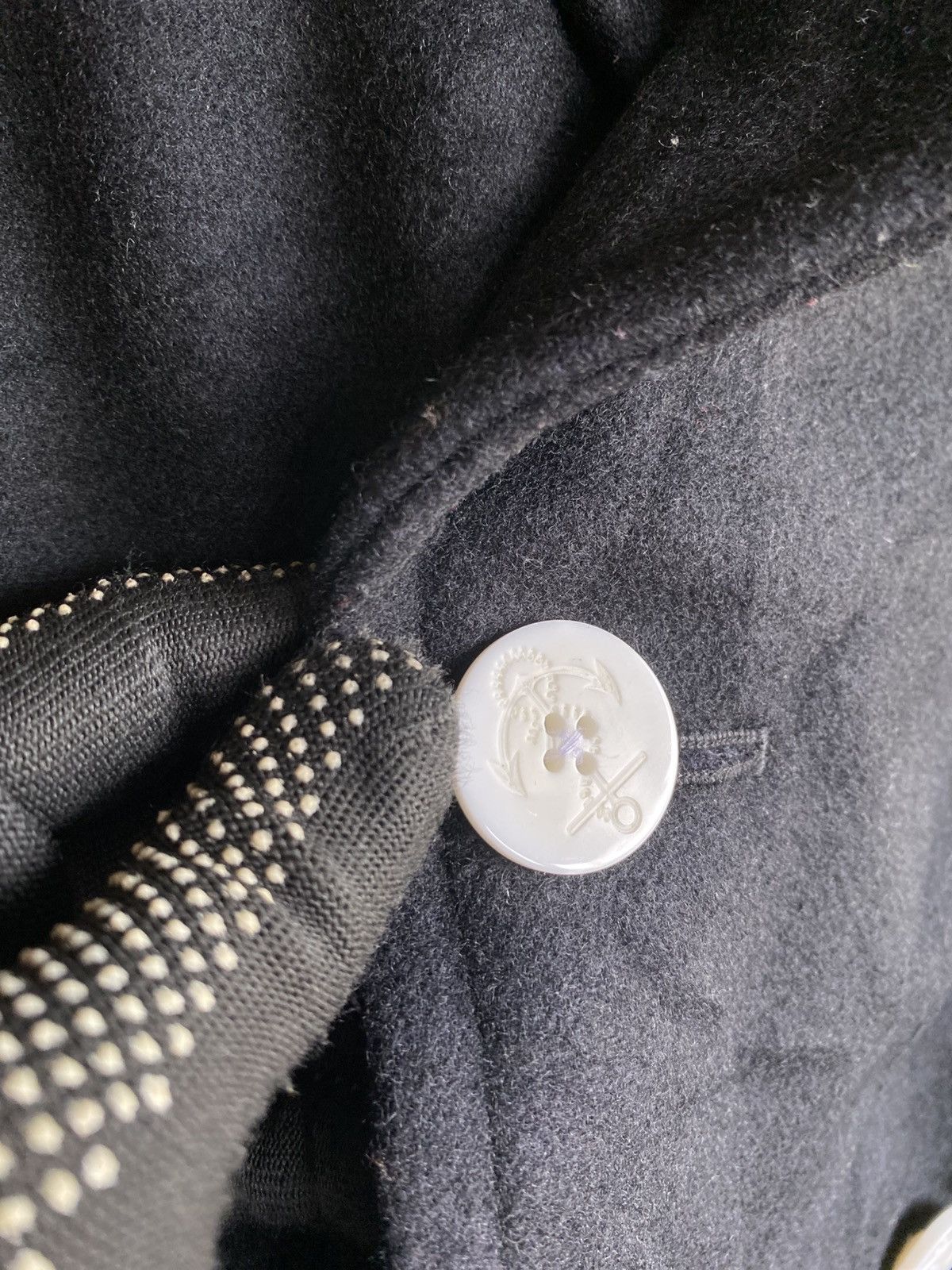 Japanese Brand Vintage Palms and Labske Black Wool Peacoat Plaid Lining Size US M / EU 48-50 / 2 - 12 Thumbnail