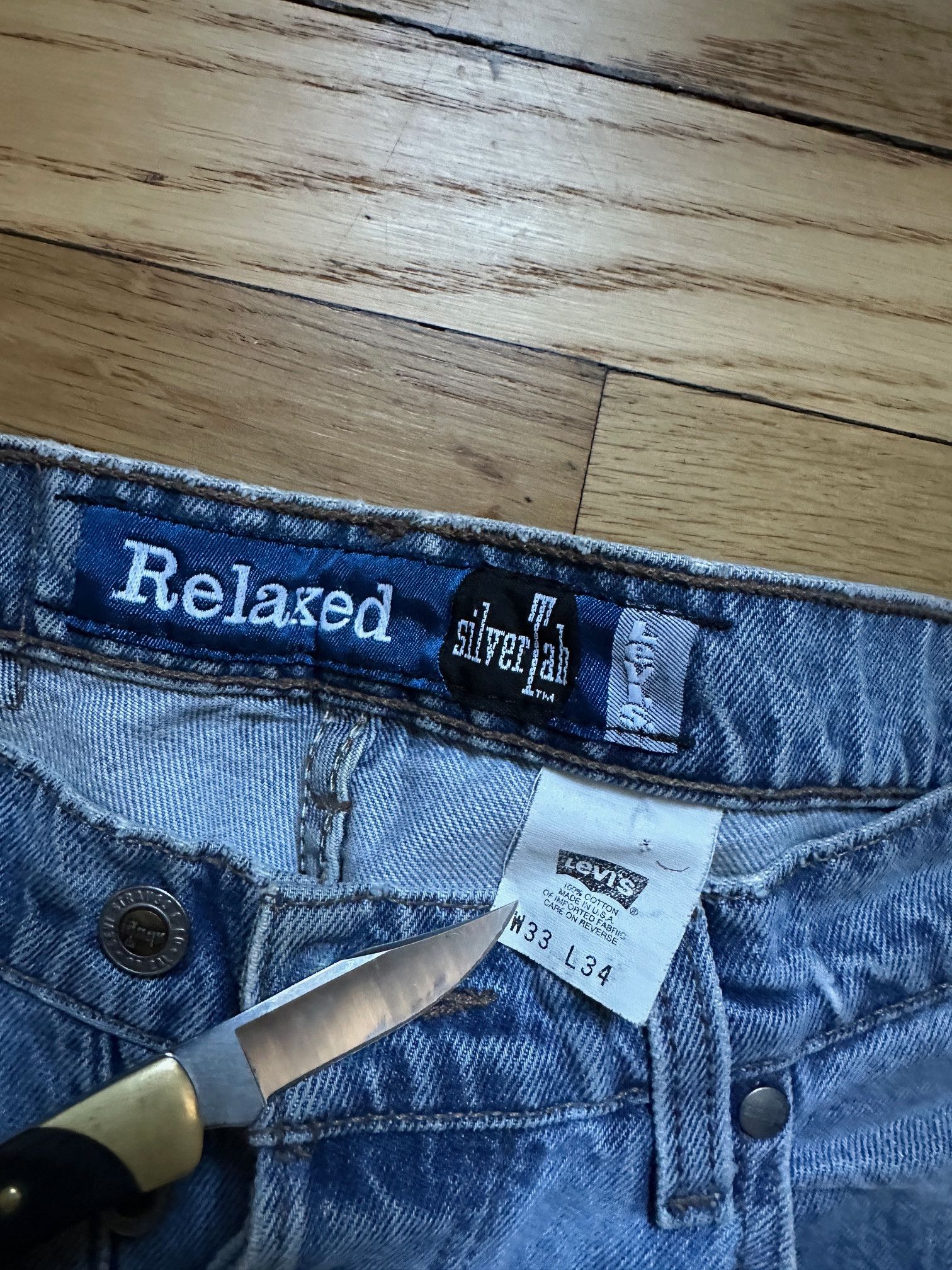 Levi's Vintage 90’s Silvertab Levi’s Relaxed Blue Label Made In USA Size US 32 / EU 48 - 2 Thumbnail