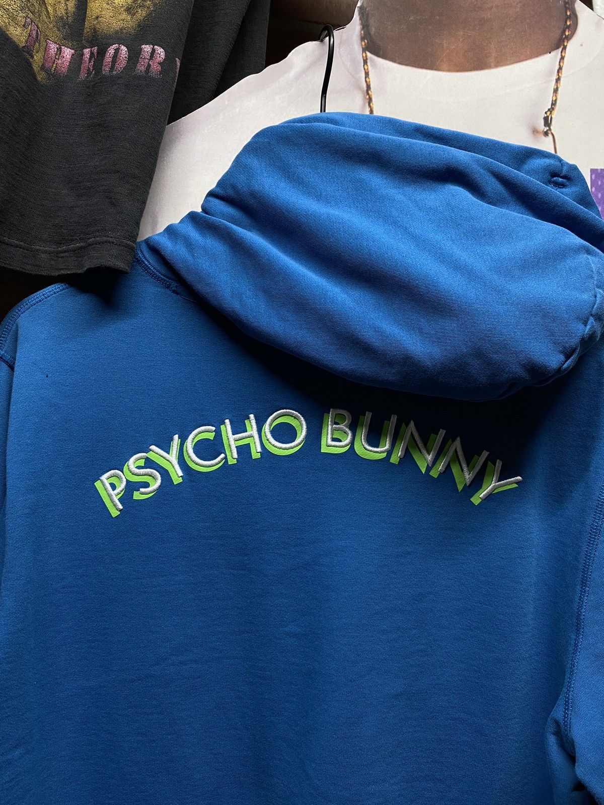 Designer × Psycho Bunny Psycho Bunny Men’s Blue Hoodie Preowned Large Size US L / EU 52-54 / 3 - 2 Thumbnail