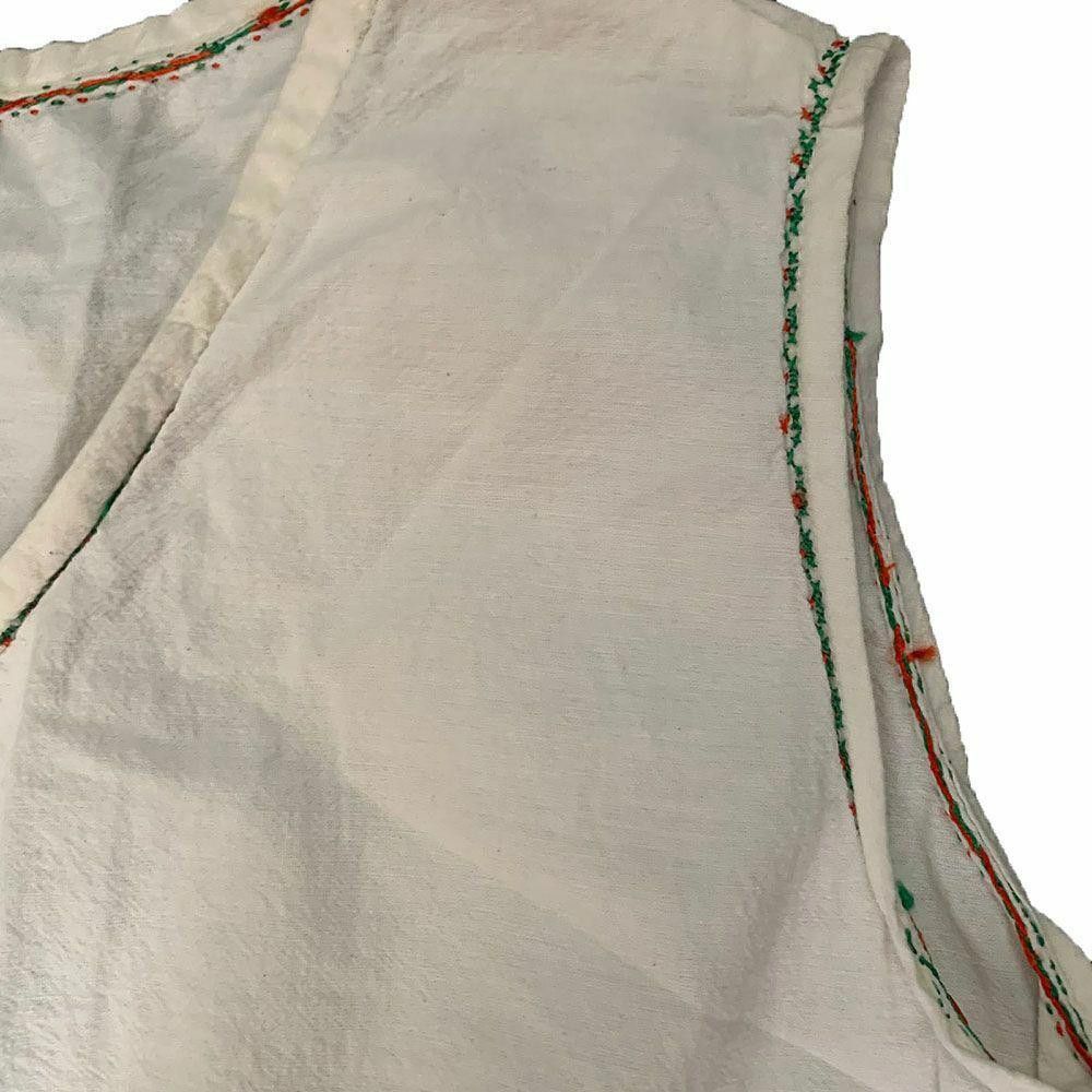 Designer Pre Owned White Hand Made Blouse M Size M / US 6-8 / IT 42-44 - 4 Thumbnail