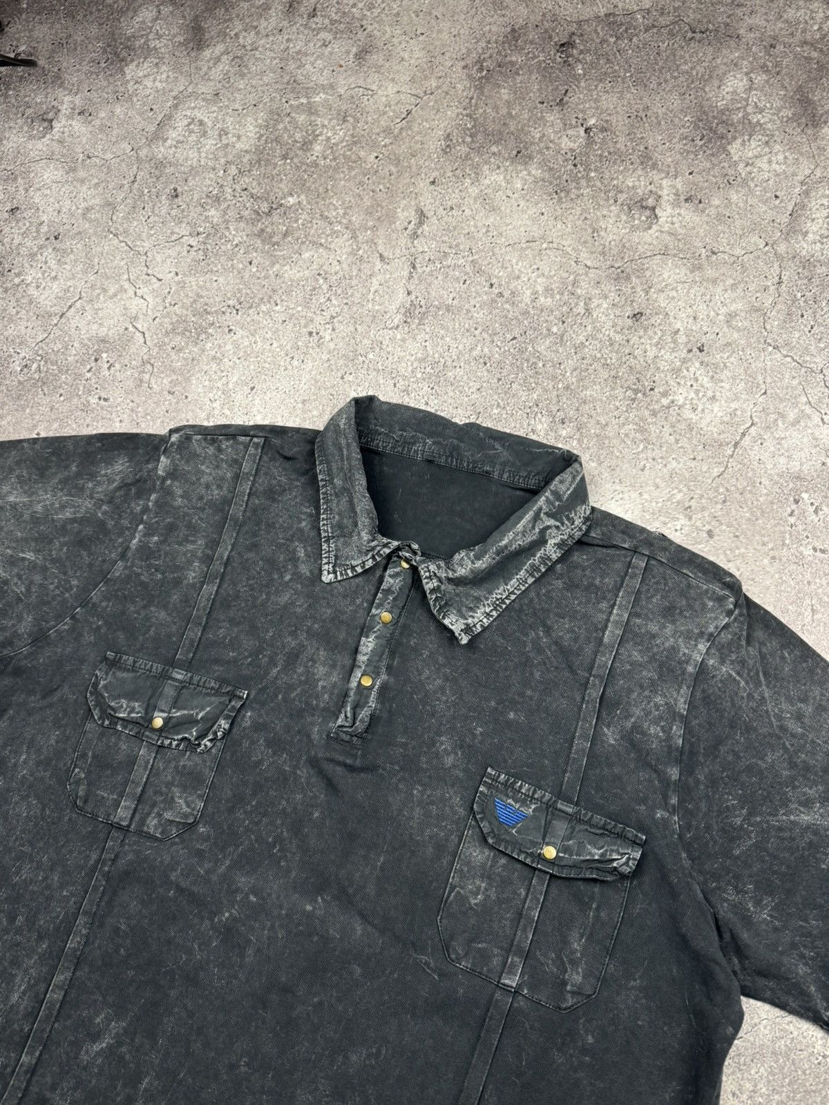 Emporio Armani Avant Garde Emporio Armani Washed Multipocket Polo Japanesse Size US L / EU 52-54 / 3 - 3 Thumbnail