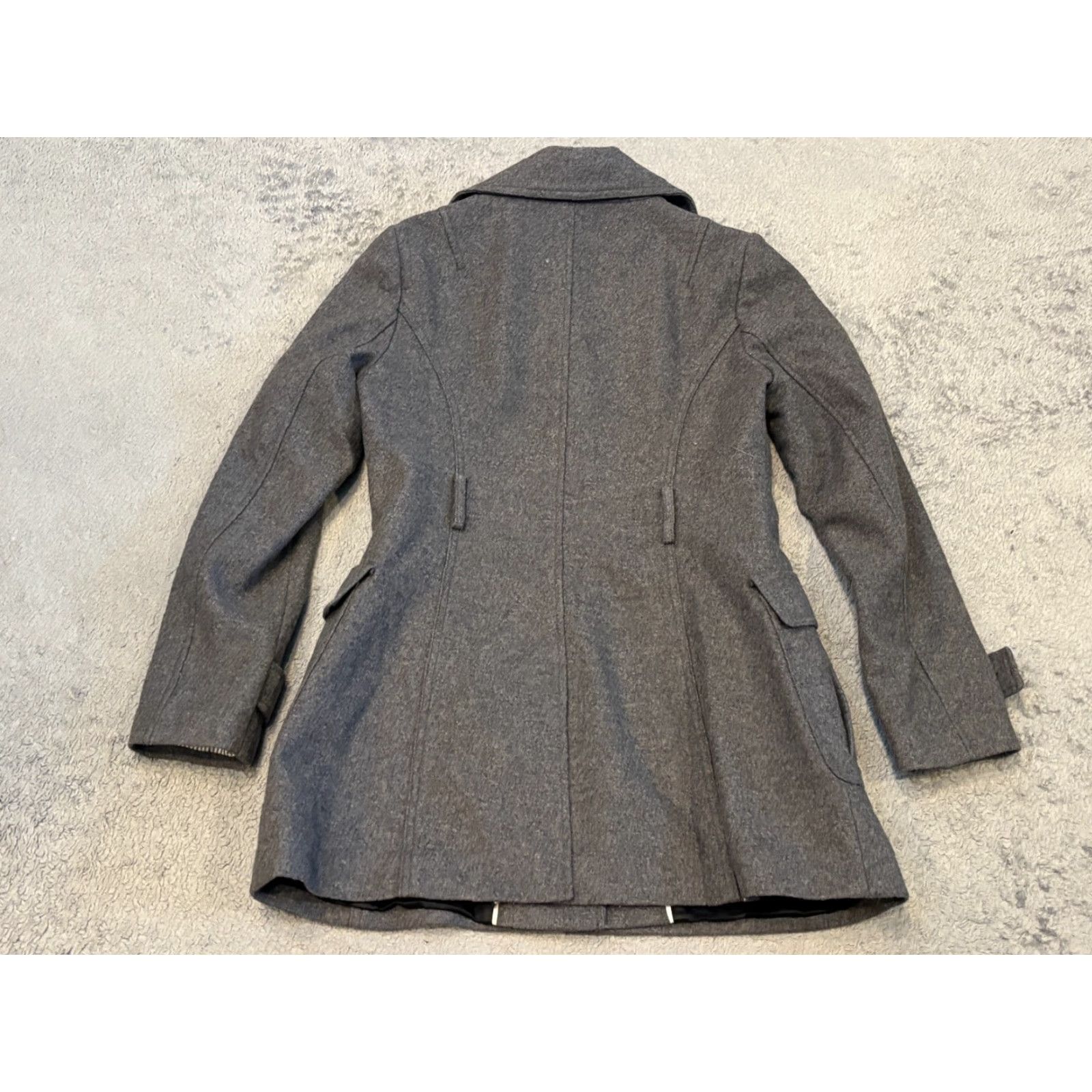 Banana Republic Banana Republic Peacoat Womens Small Gray Wool Blend Italian Fabric Mod Jacket Size S / US 4 / IT 40 - 5 Thumbnail