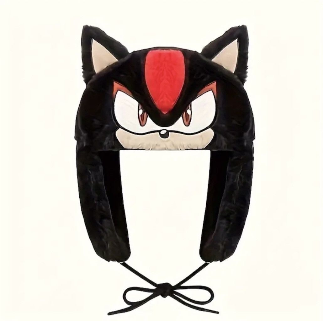 Other × Streetwear Sonic Shadow The Hedgehog Trapper Bomber Beanie Hat ...