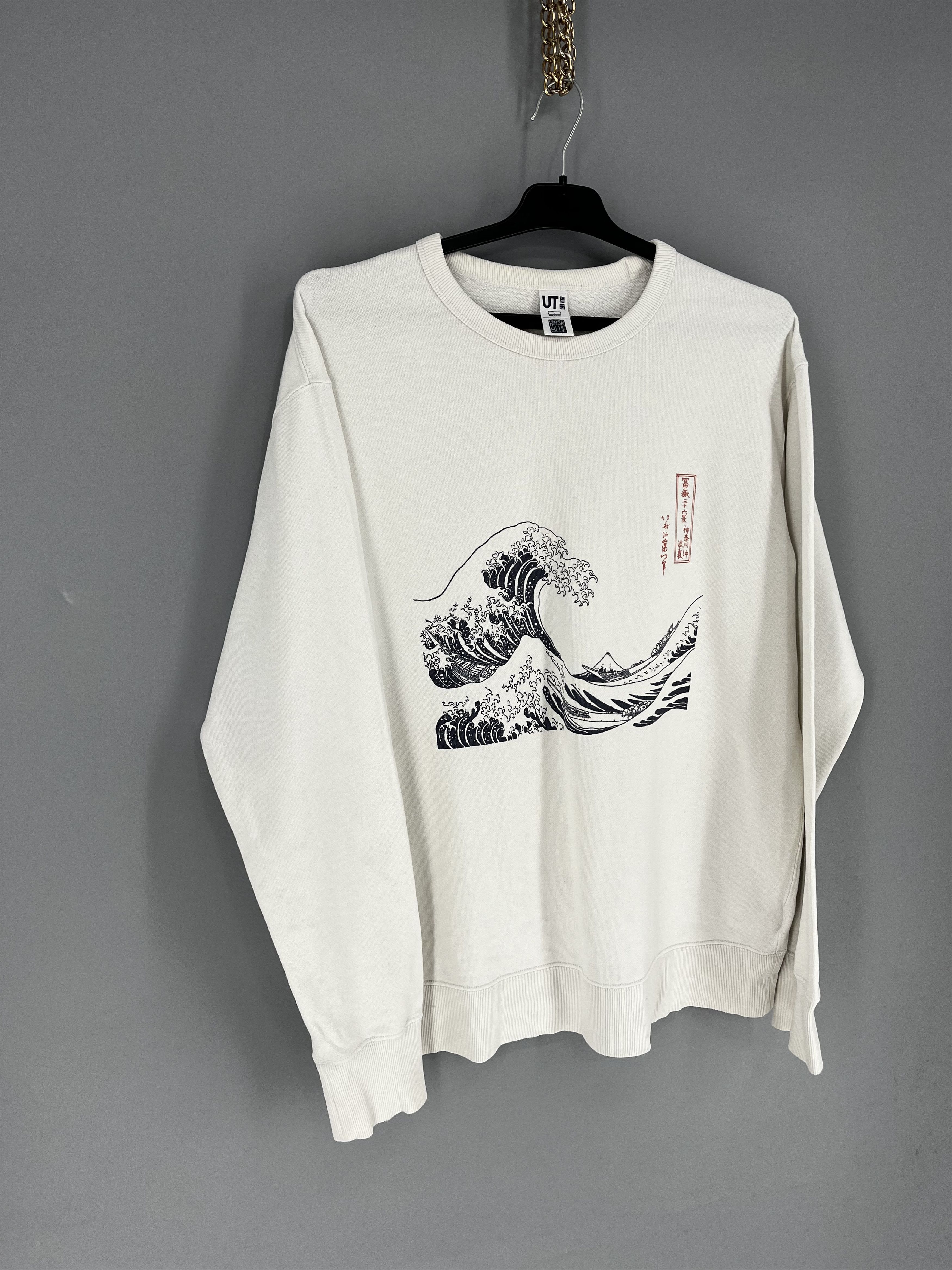 Uniqlo Uniqlo Hokusai Blue Kanagawa Wave Graphic Crewneck Sweat Size US L / EU 52-54 / 3 - 2 Thumbnail