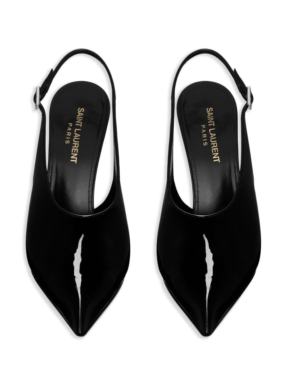 Saint Laurent Paris o1s1wg110425 755368 NICO Slingback Pumps Patent Leather Size US 11 / IT 41 - 3 Thumbnail