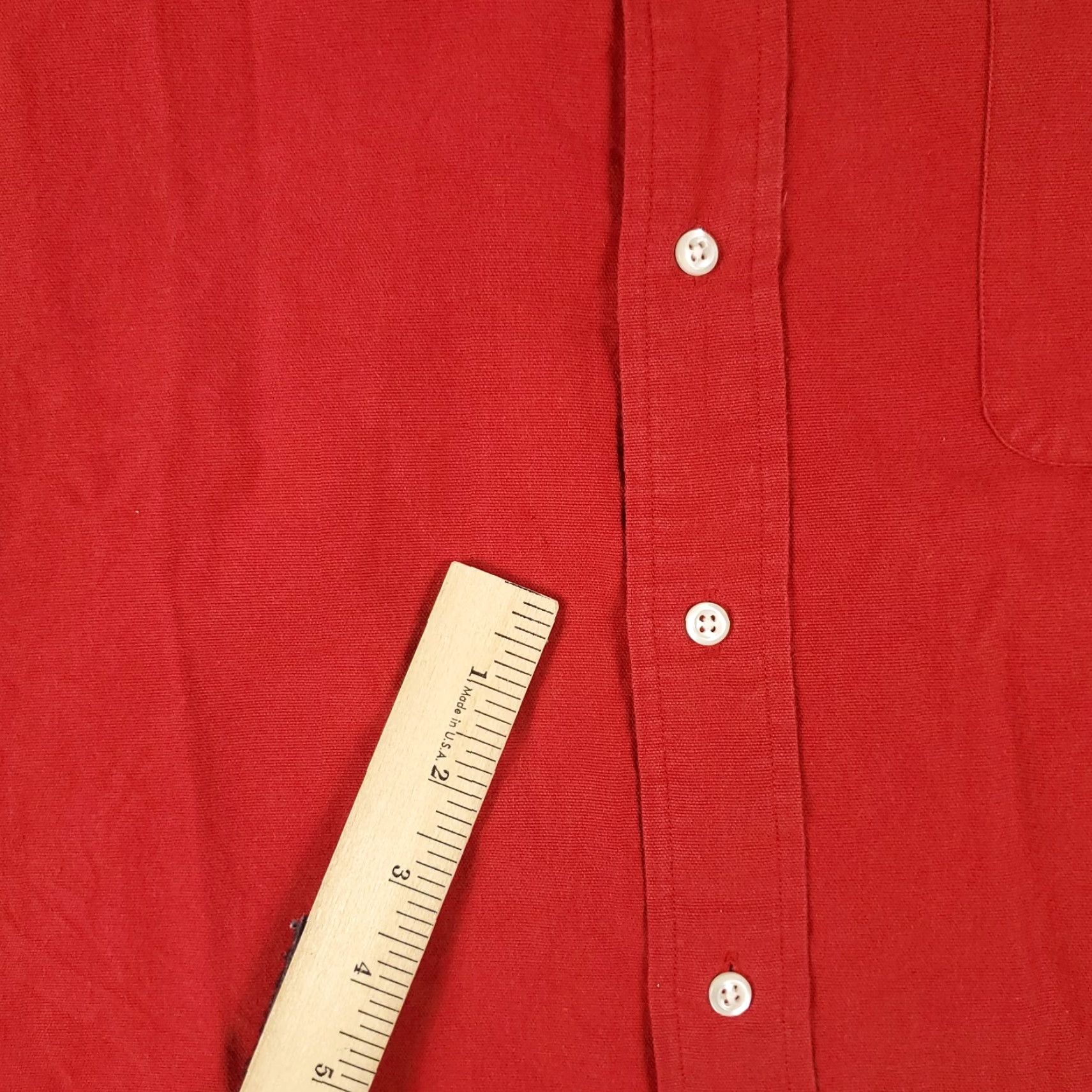 Tommy Hilfiger VINTAGE Tommy Hilfiger Dress Shirt Mens 15 Red Long Sleeve Button Up Workwear Size 40R - 5 Thumbnail