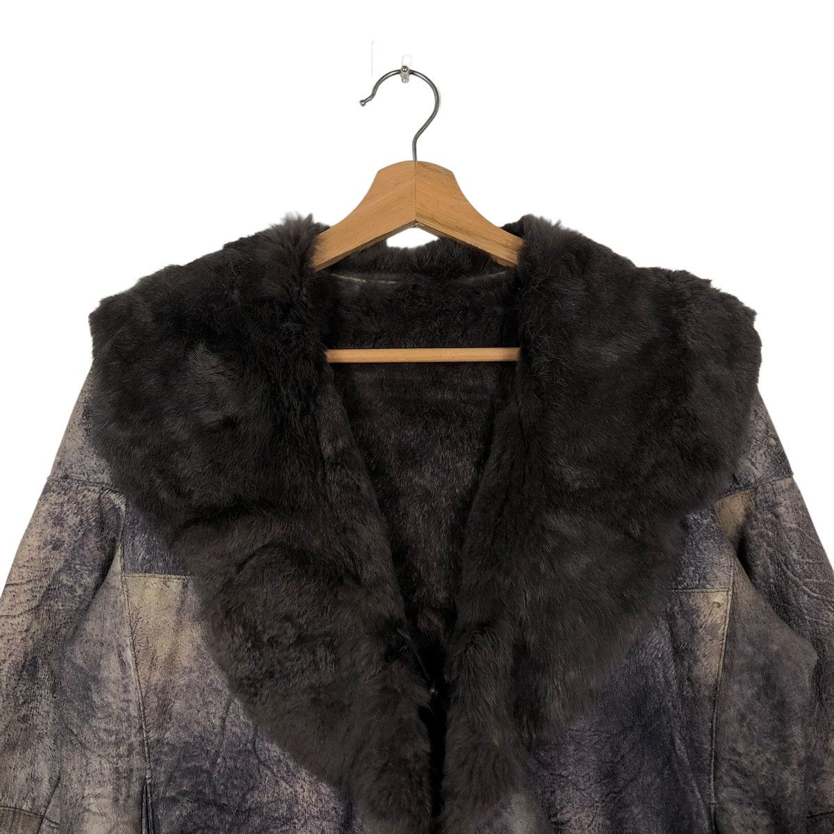 Japanese Brand 🔥VINTAGE LEATHER JACKET PATCHWORK CONCERTINA MINK FUR Size M / US 6-8 / IT 42-44 - 2 Thumbnail