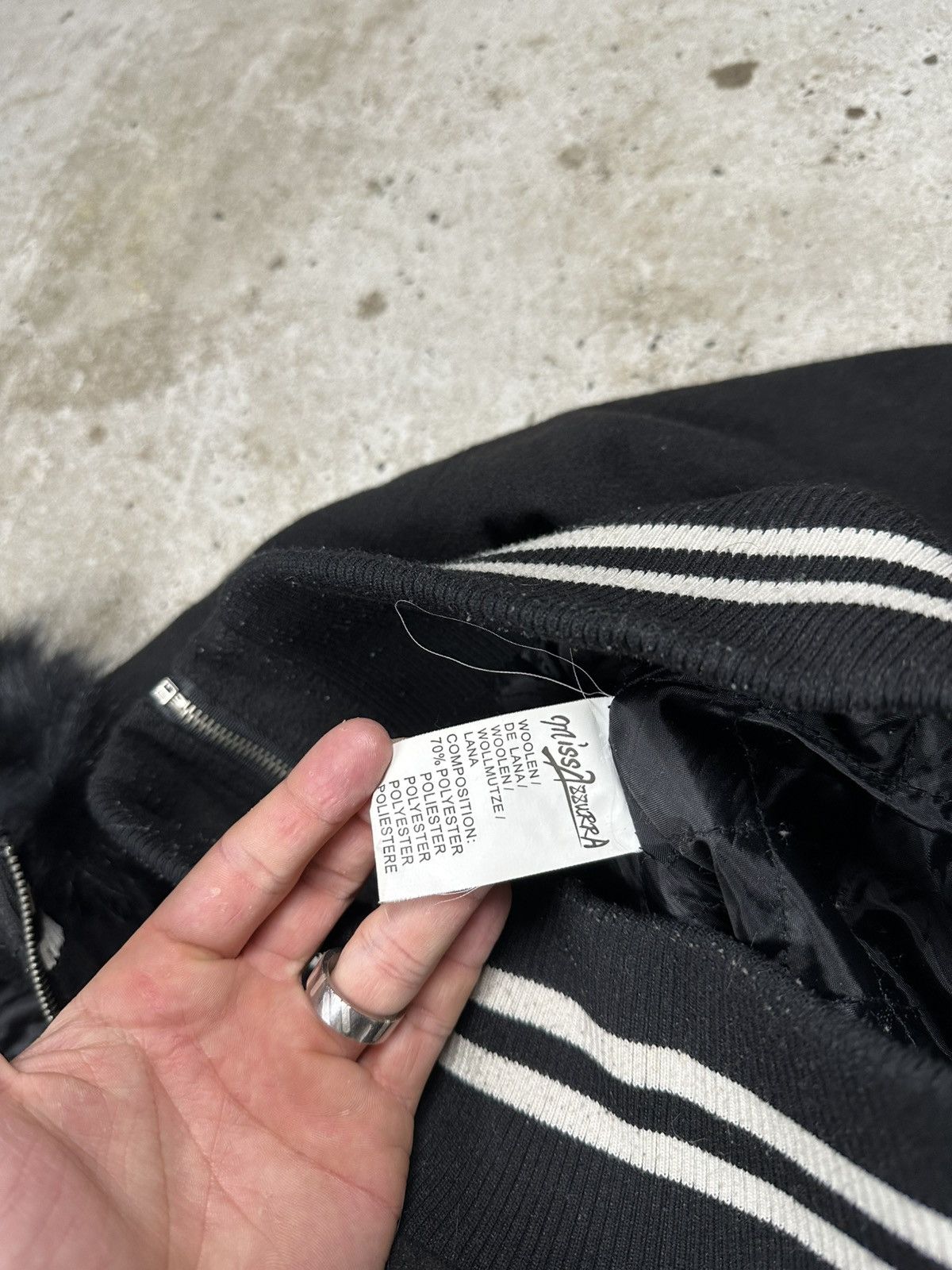 If Six Was Nine × Japanese Brand × Le Grande Bleu (L.G.B.) Vintage Y2K Faux Fur Bomber Wool Jacket Hooded Utility Size US S / EU 44-46 / 1 - 8 Thumbnail