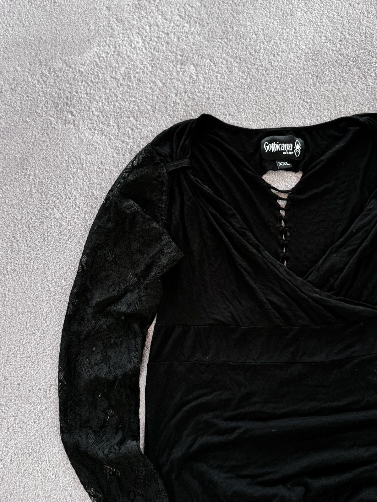 Japanese Brand Gothicana 00s Sexy Alt Girl Style Sexy Long Sleeve T-Shirt Size XXL / US 16-18 / IT 52-54 - 4 Thumbnail