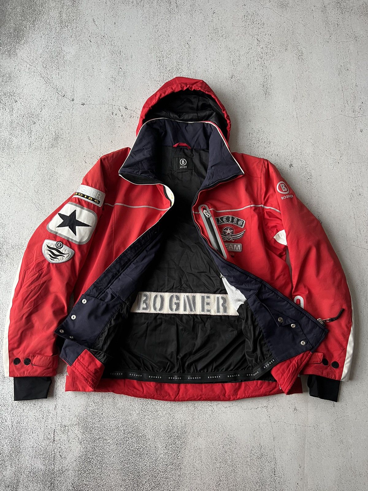Bogner × Designer Bogner Team Racing Red Insulated Ski Jacket Size US L / EU 52-54 / 3 - 13 Thumbnail