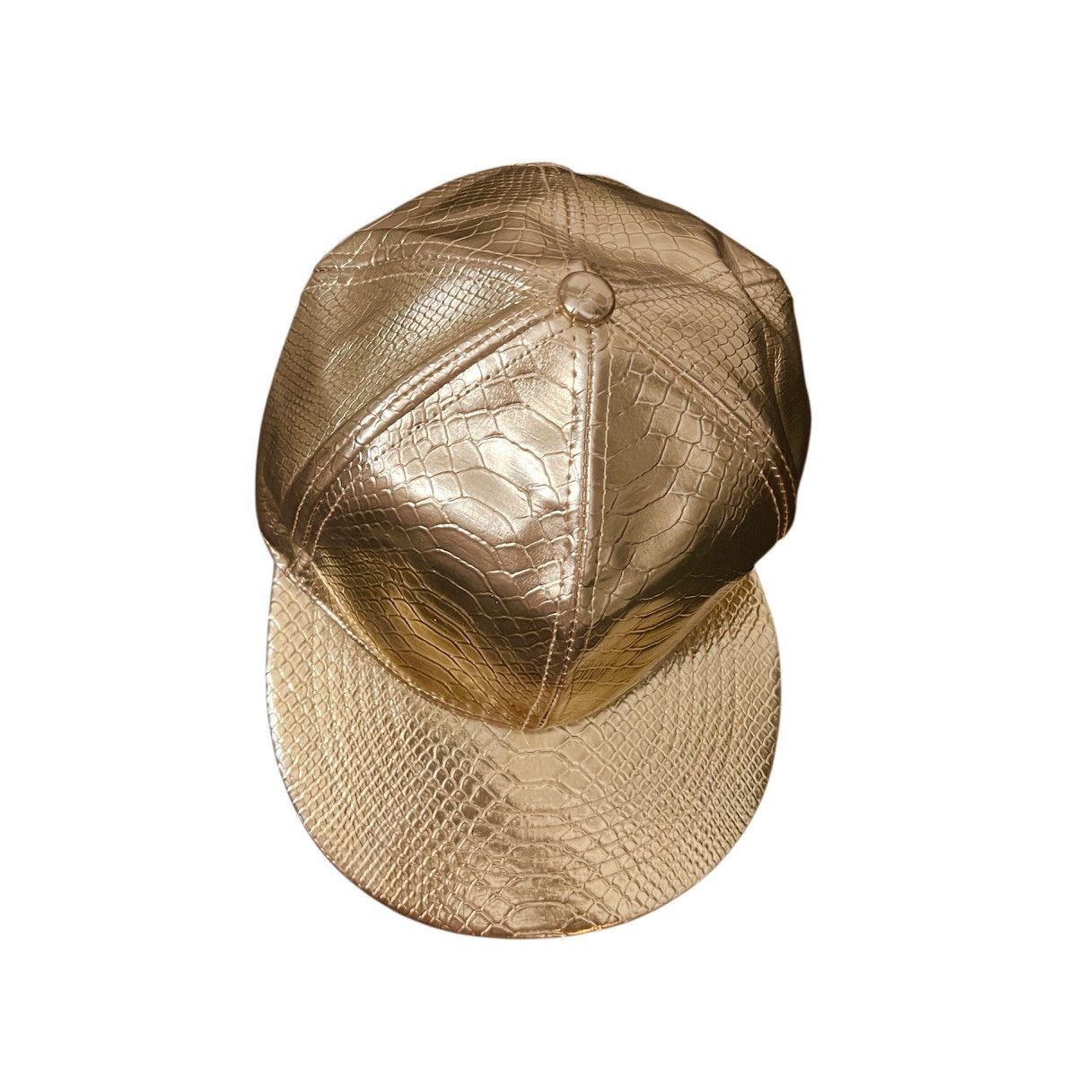 Vintage Y2K Golden Cap Hat Snapback trucker foil gold swag 2010 Size ONE SIZE - 6 Thumbnail