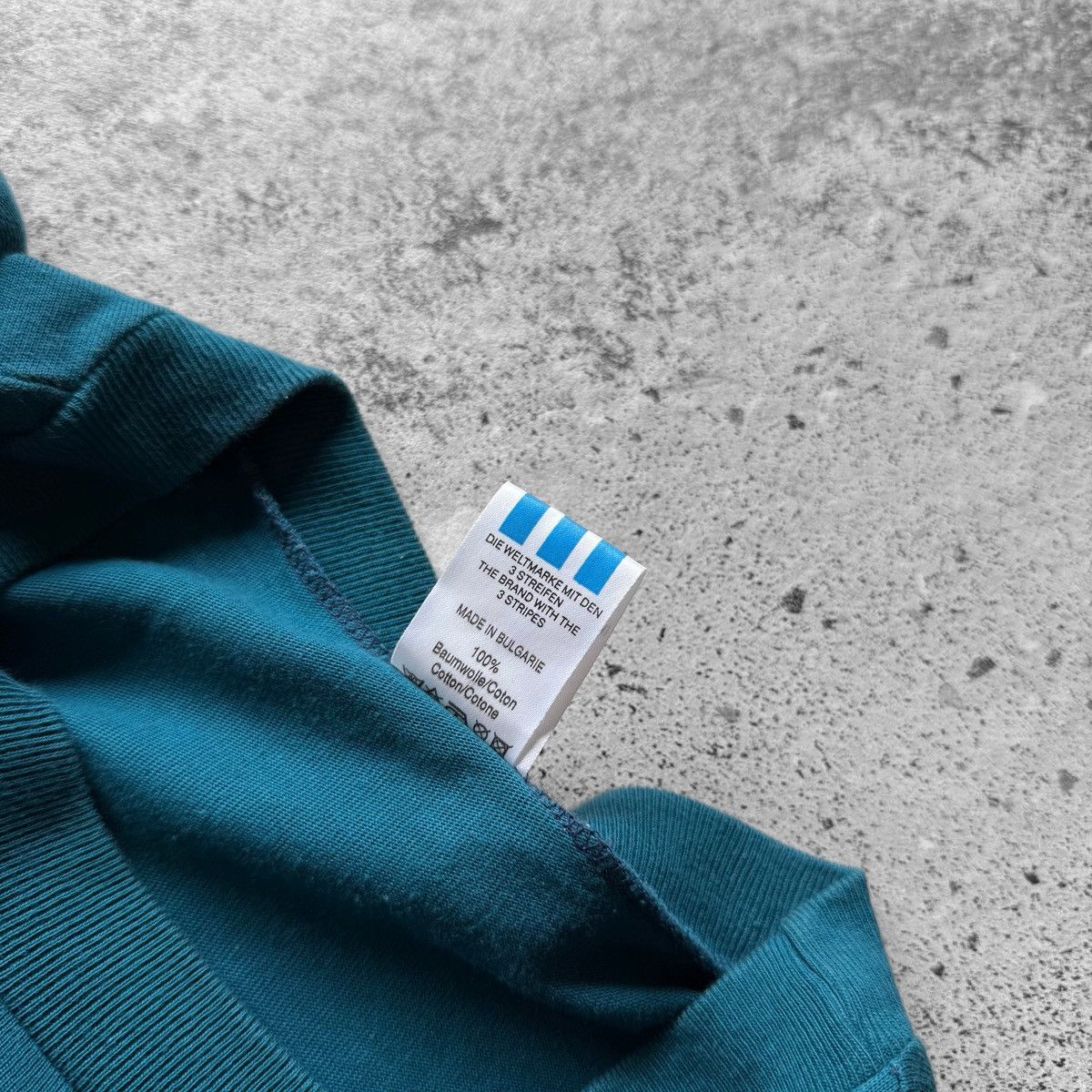 Adidas Adidas Unisex Trefoil Vintage Teal Oversized Shirt Top Size US L / EU 52-54 / 3 - 5 Thumbnail